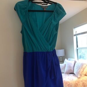 NWOT Charlie jade teal blue dress size large